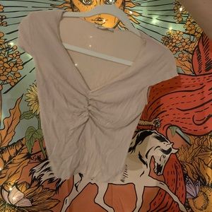 Beige Crop Top Urban Outfitters